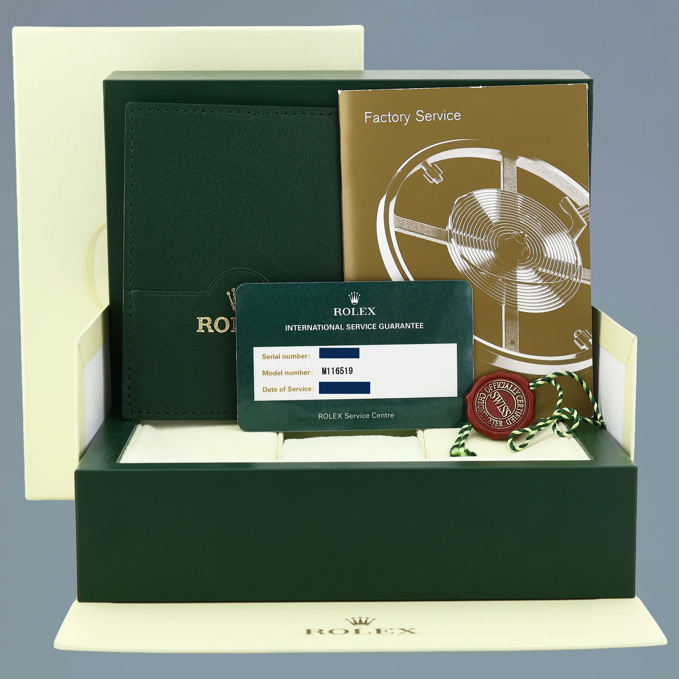2023 RSC PAPERS Rolex Daytona White Gold 116519 Meteorite Roman Leather Watch Box - Image 7