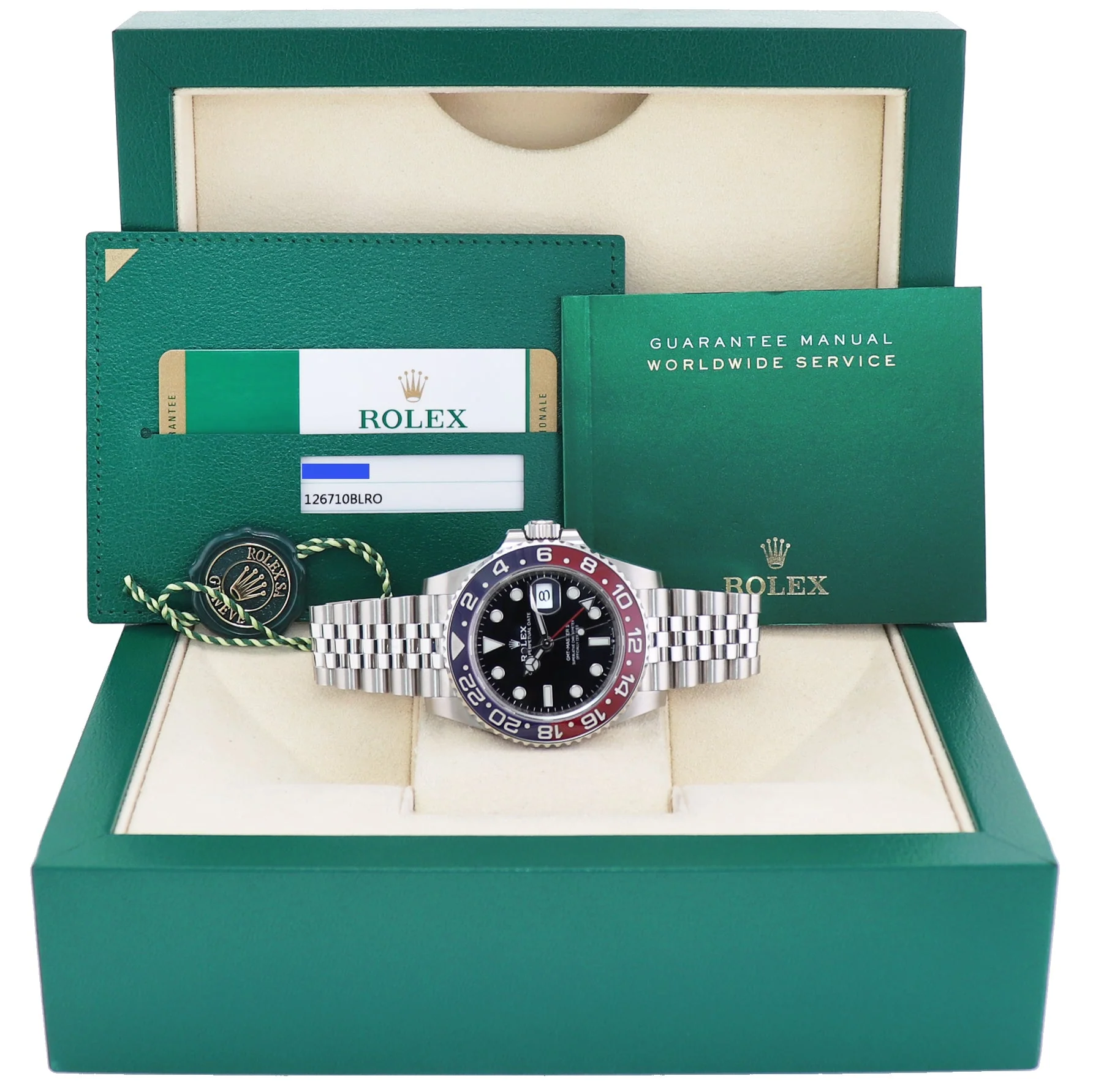 MINT PAPERS Rolex GMT Master II PEPSI Red Blue Jubilee Ceramic 126710 BLRO Watch - Image 8