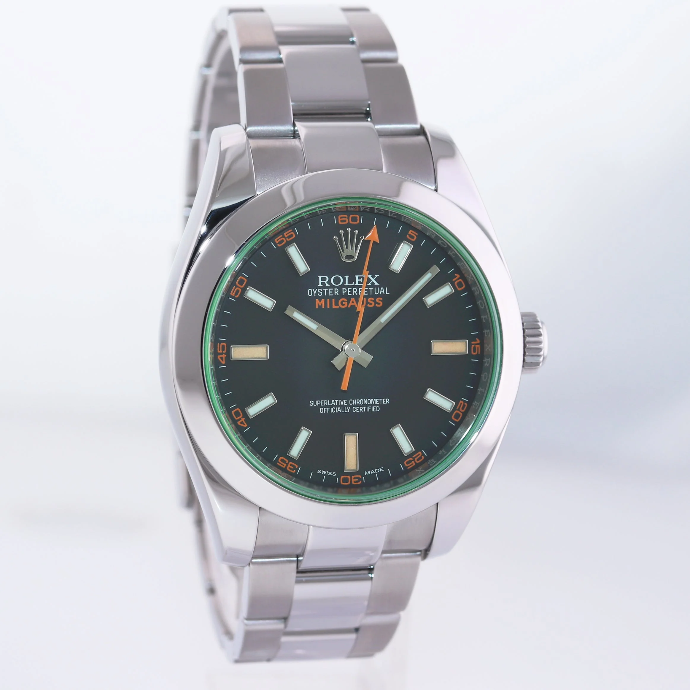 MINT PAPERS Rolex Milgauss Green Anniversary 116400GV 40mm Steel Black Watch Box - Image 3