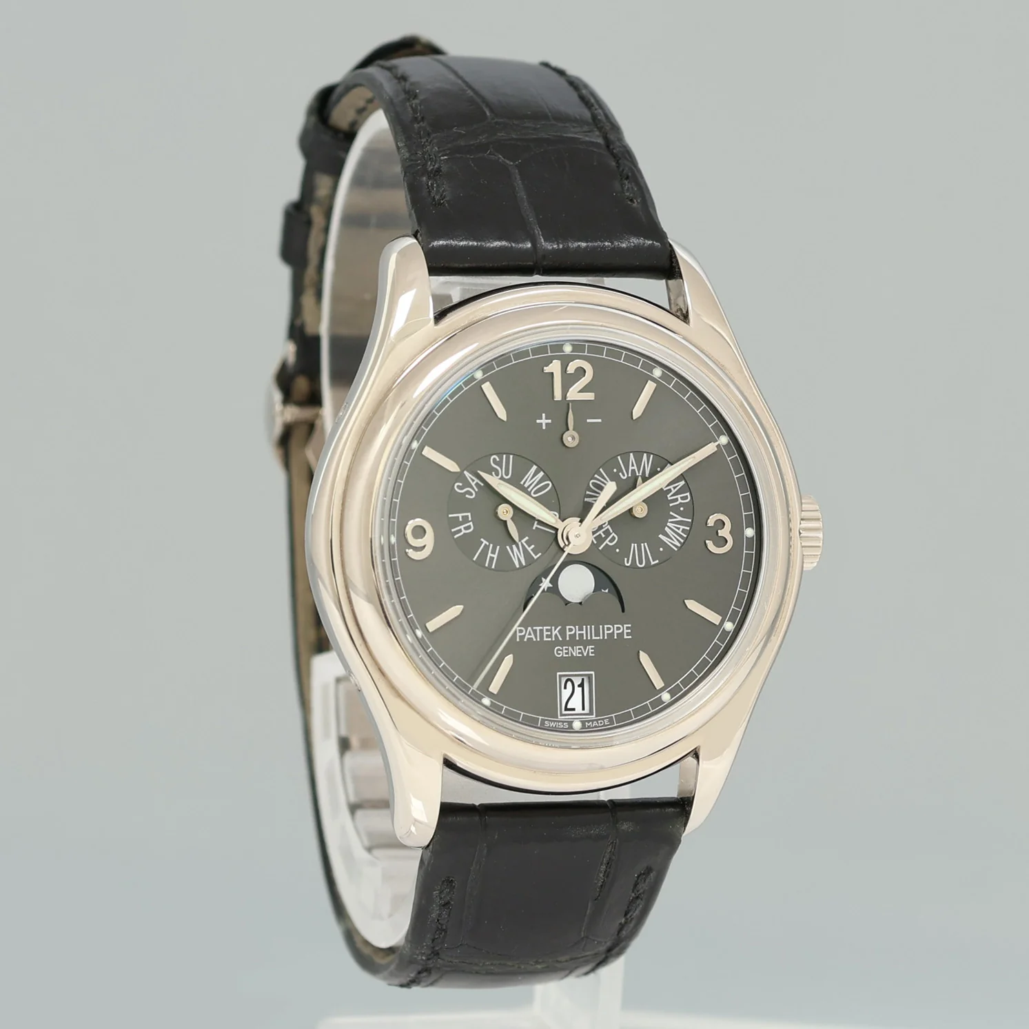 MINT Patek Philippe 5146G White Gold Annual Calendar Grey 39mm Moon Watch Box - Image 3