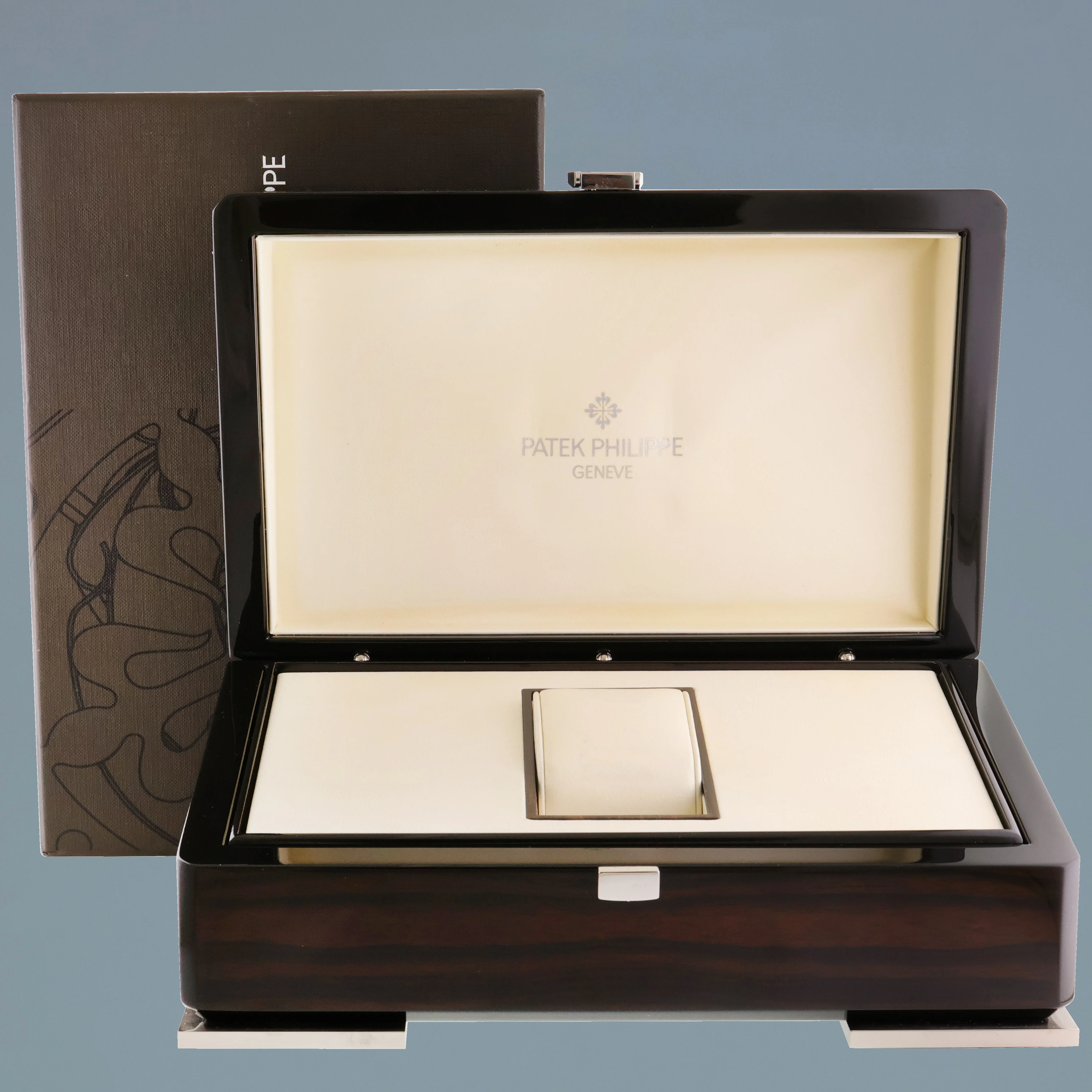 2026 SERVICE PAPERS Patek Philippe 5960G White Gold Chrono Blue Calendar Watch - Image 7