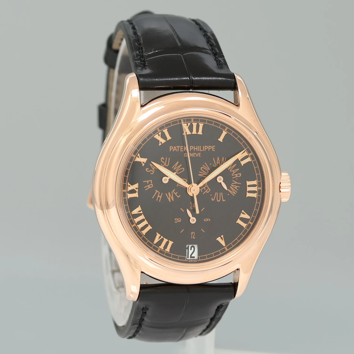MINT Patek Philippe Rose Gold Annual Calendar 5035r Black Roman 37mm Watch Box - Image 3