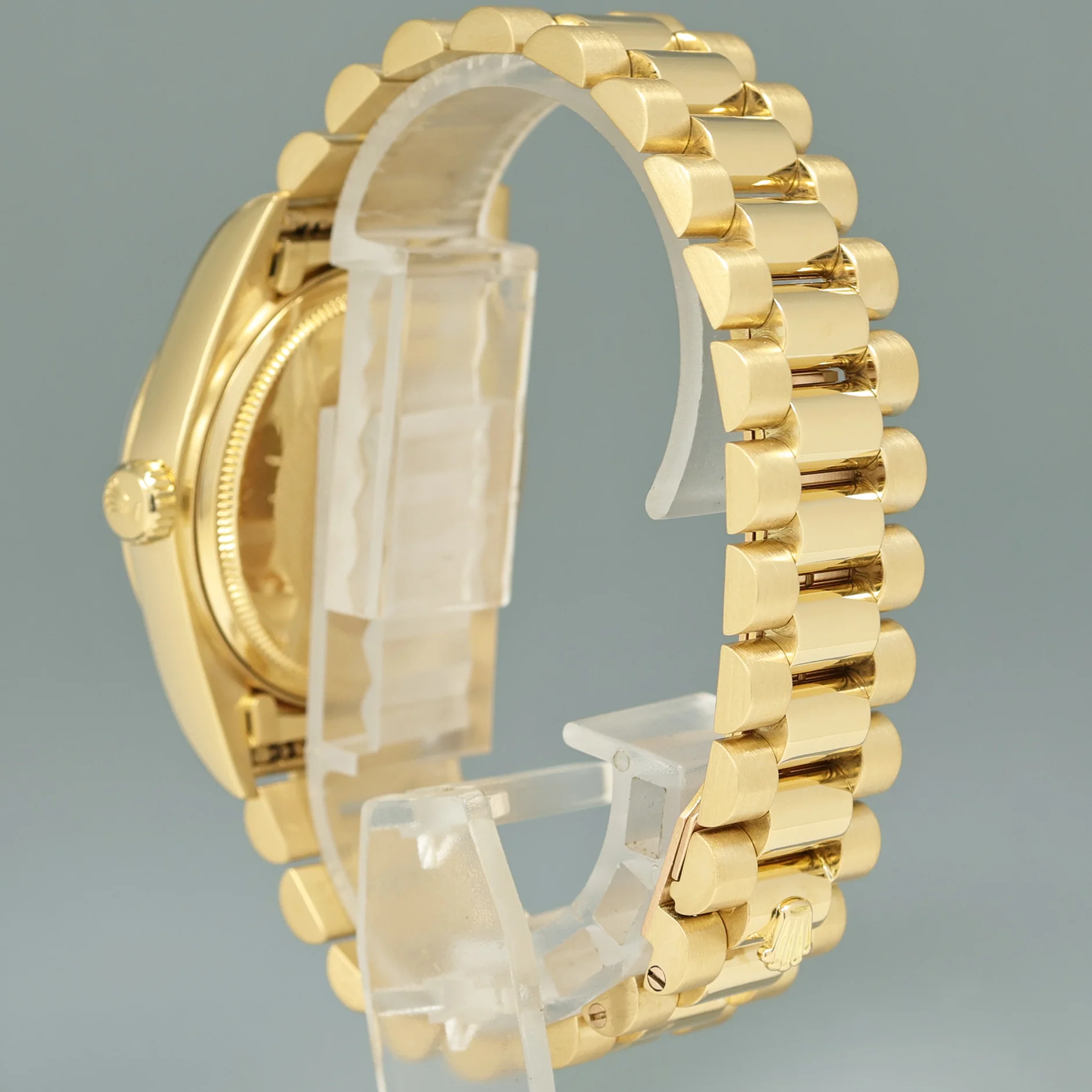 MINT Rolex 36mm President Day Date White Roman 18038 Quick Set Yellow Gold Watch Box - Image 4