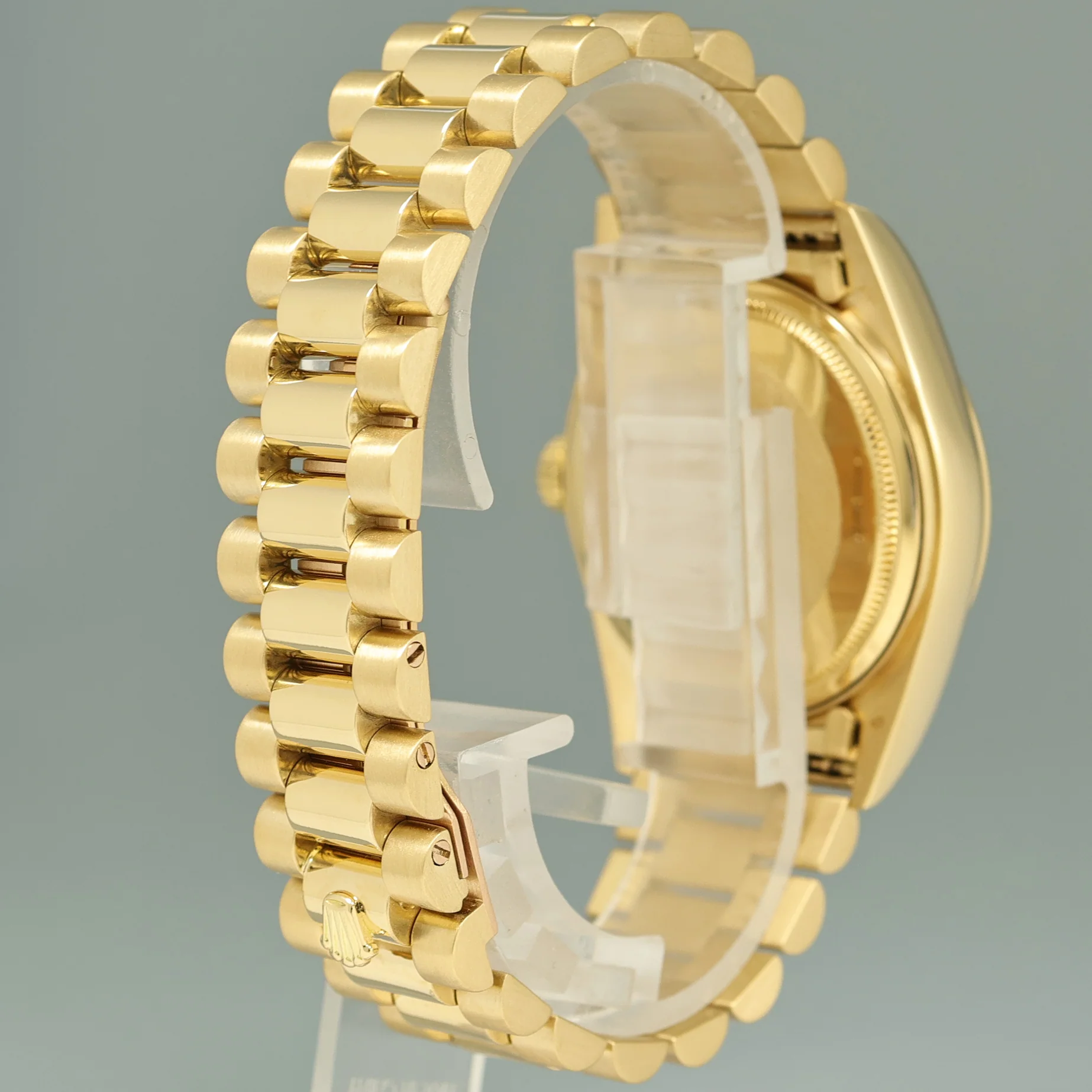 MINT Rolex 36mm President Day Date White Roman 18038 Quick Set Yellow Gold Watch Box - Image 6