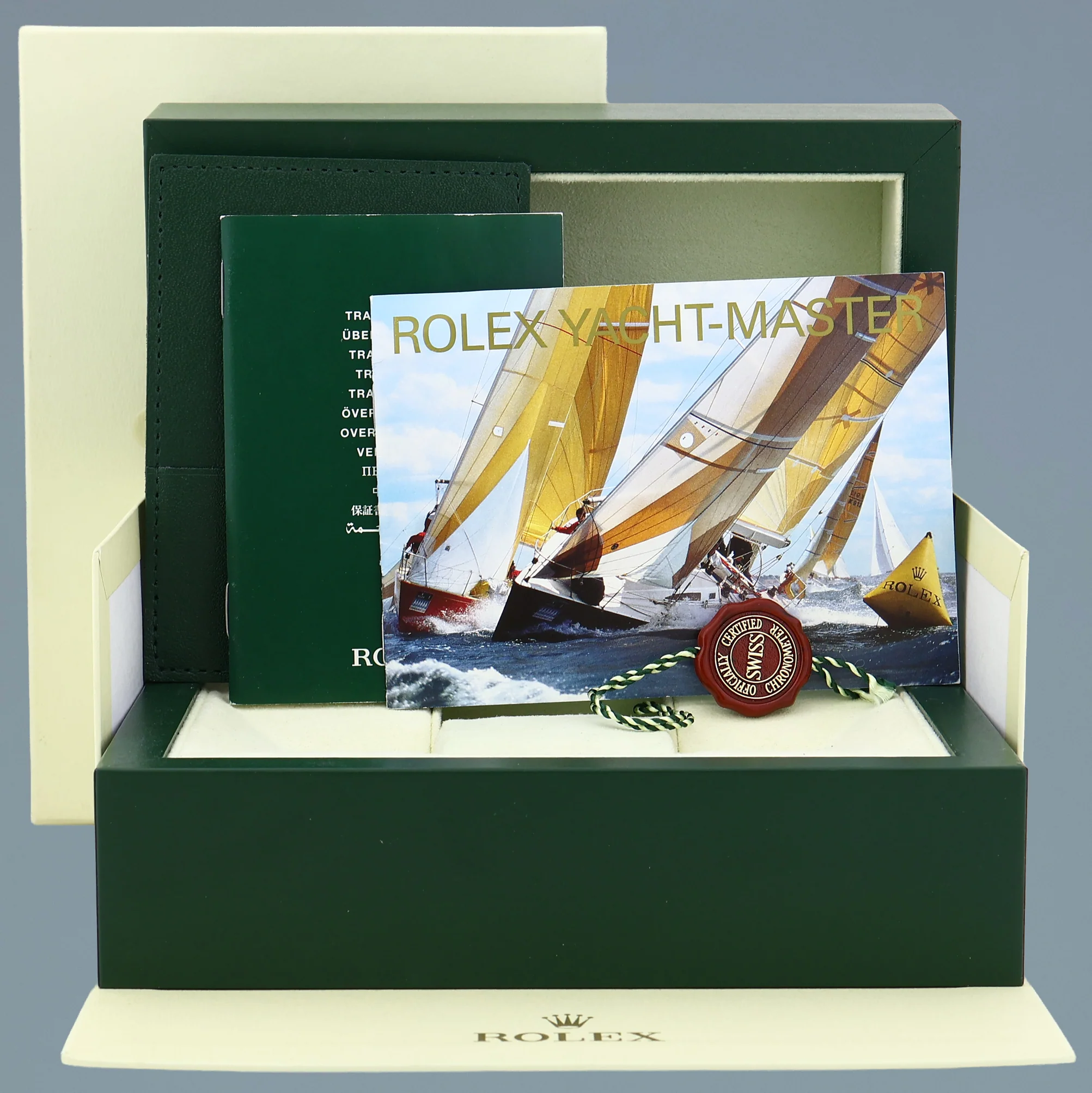 MINT Rolex 40mm Yacht-Master 18k Yellow Gold 16628 White Sapphire Watch Box - Image 7