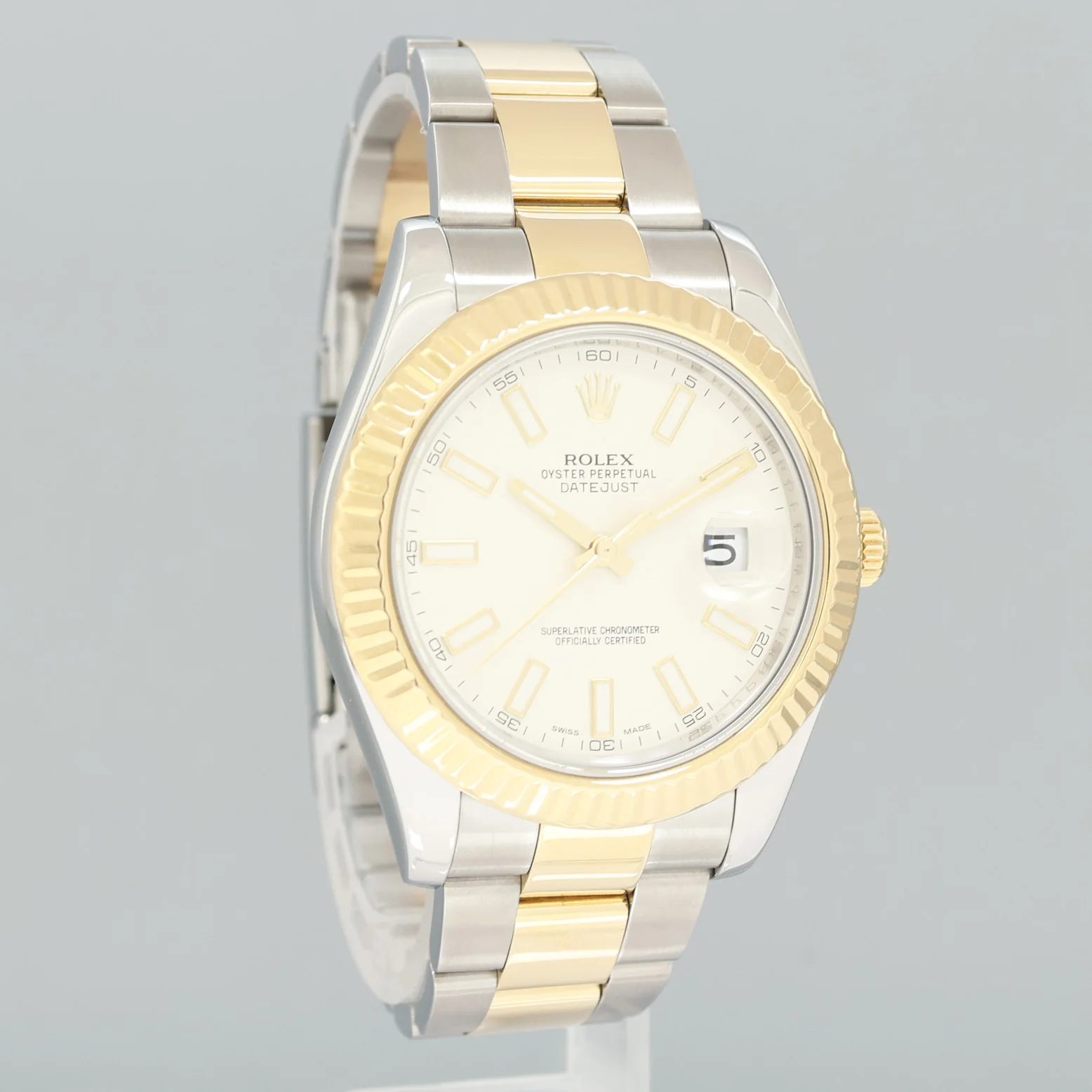MINT Rolex Datejust II 2 Ivory Stick 116333 Two-Tone Yellow 41mm Gold Watch Box - Image 3