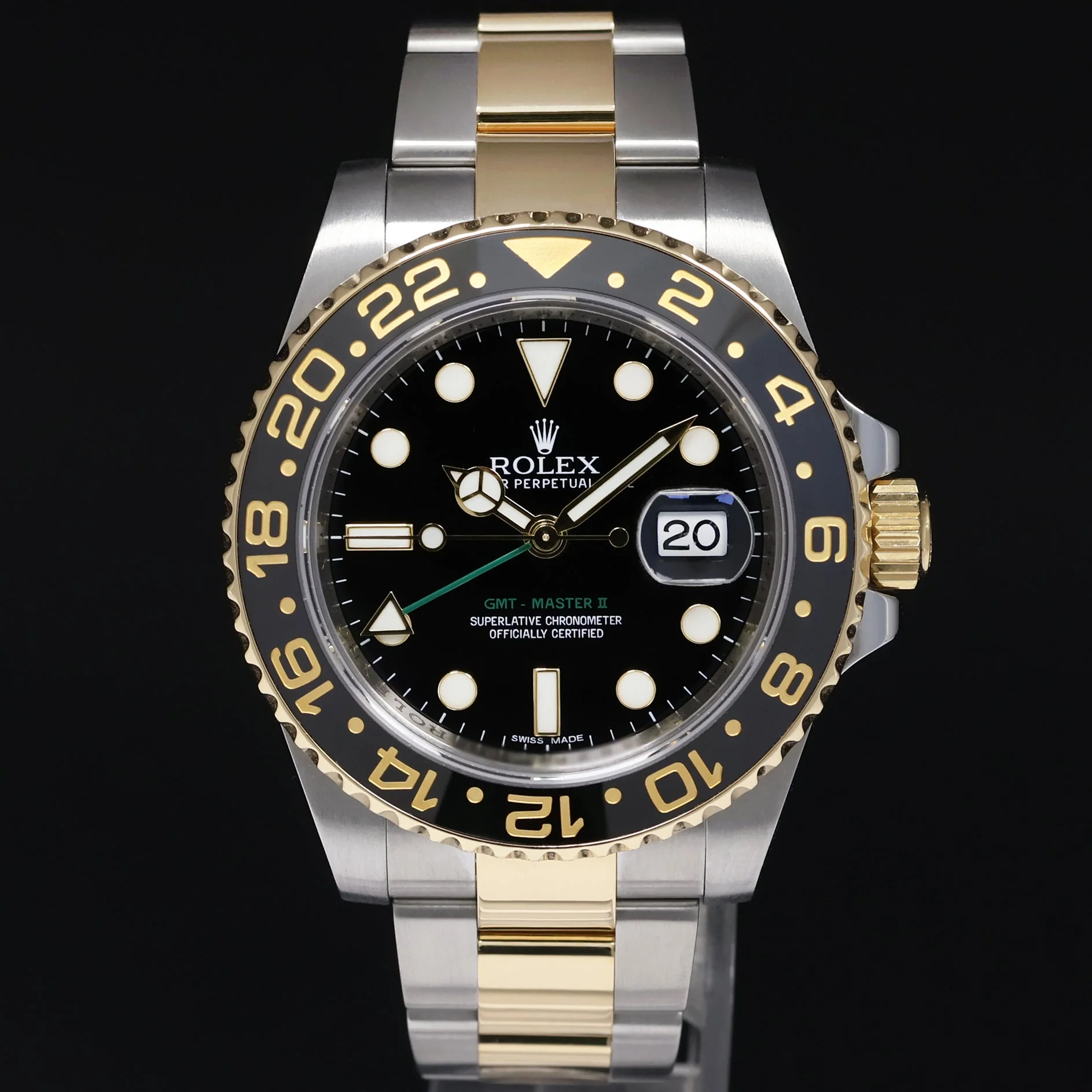 MINT Rolex GMT-Master 2 Ceramic 116713 Black Two Tone Yellow Gold Steel Gold Watch - Image 2
