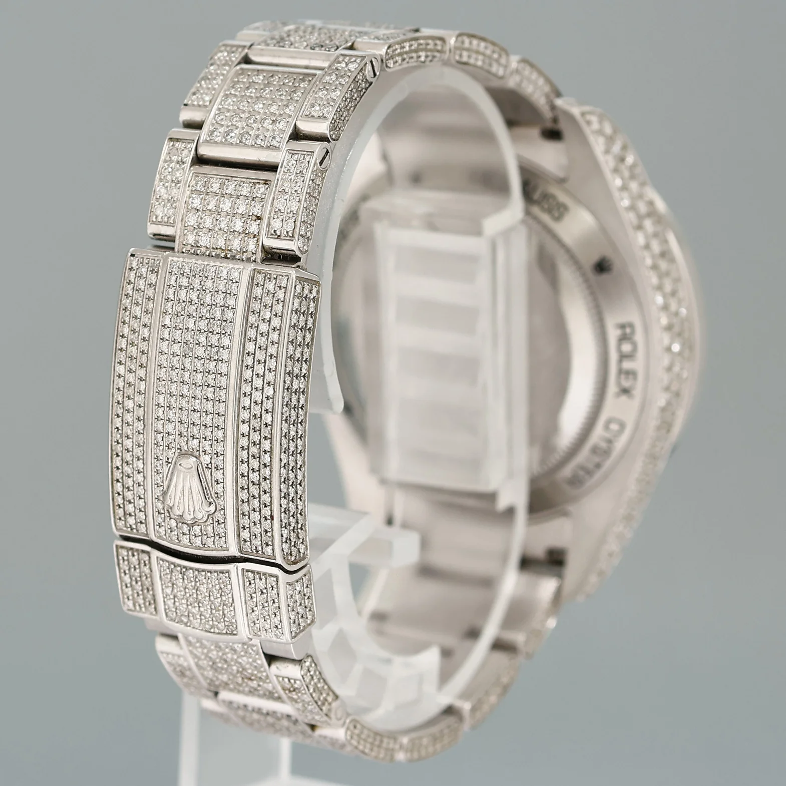 MINT Rolex Milgauss Diamond Iced Out Pave Sapphire 116400 Steel Watch Box - Image 6