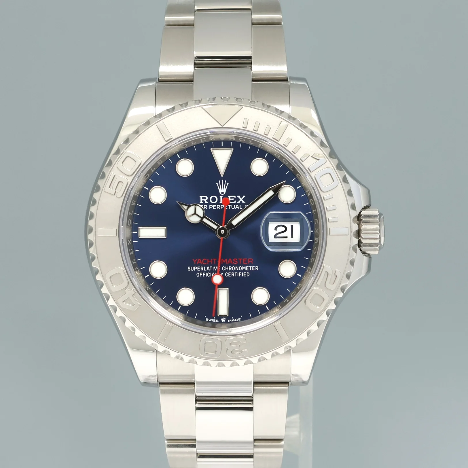 NEW 2024 PAPERS Rolex Yacht-Master 126622 Steel Platinum Blue 40mm Watch Box - Image 2