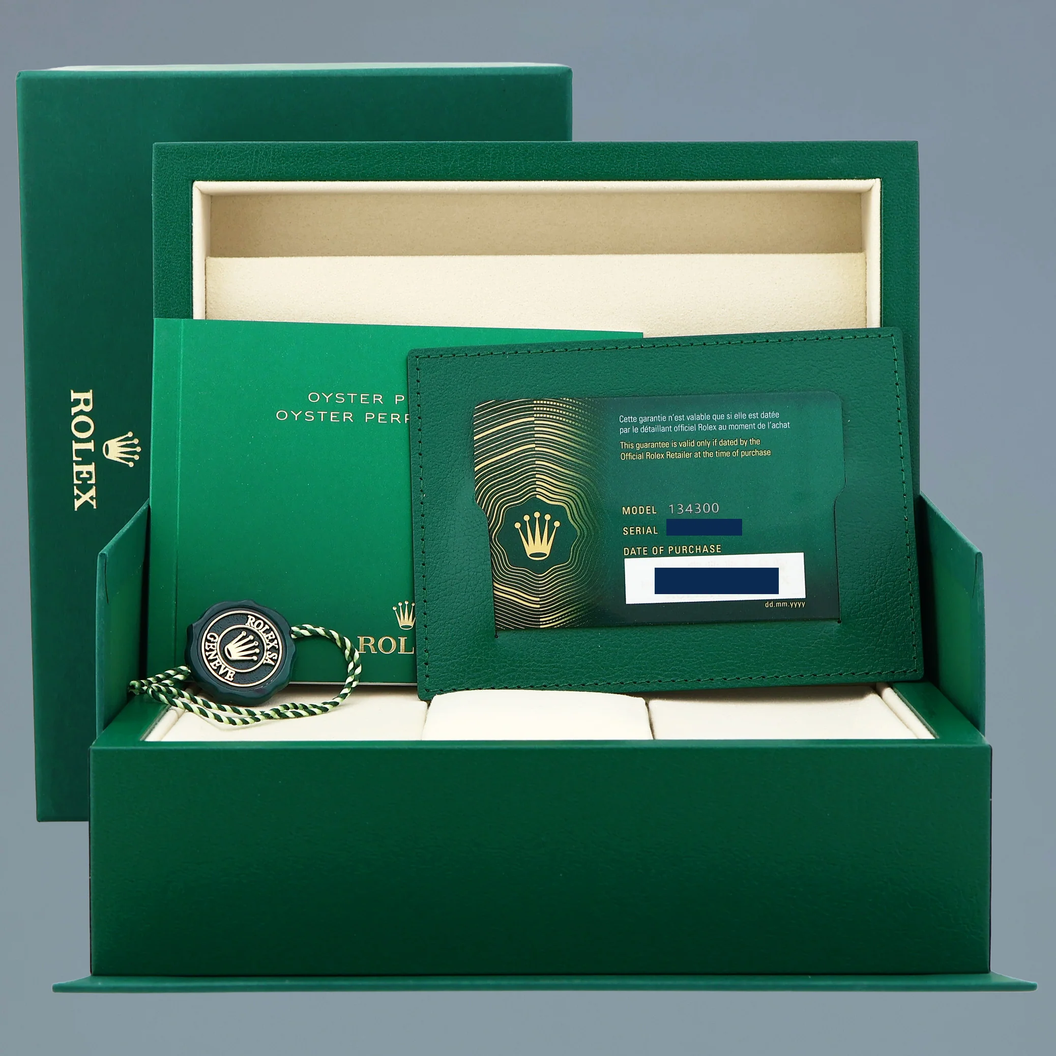 2026 NEW PAPERS 134300 Steel Rolex Oyster Perpetual 41mm Pistachio Watch Box - Image 7