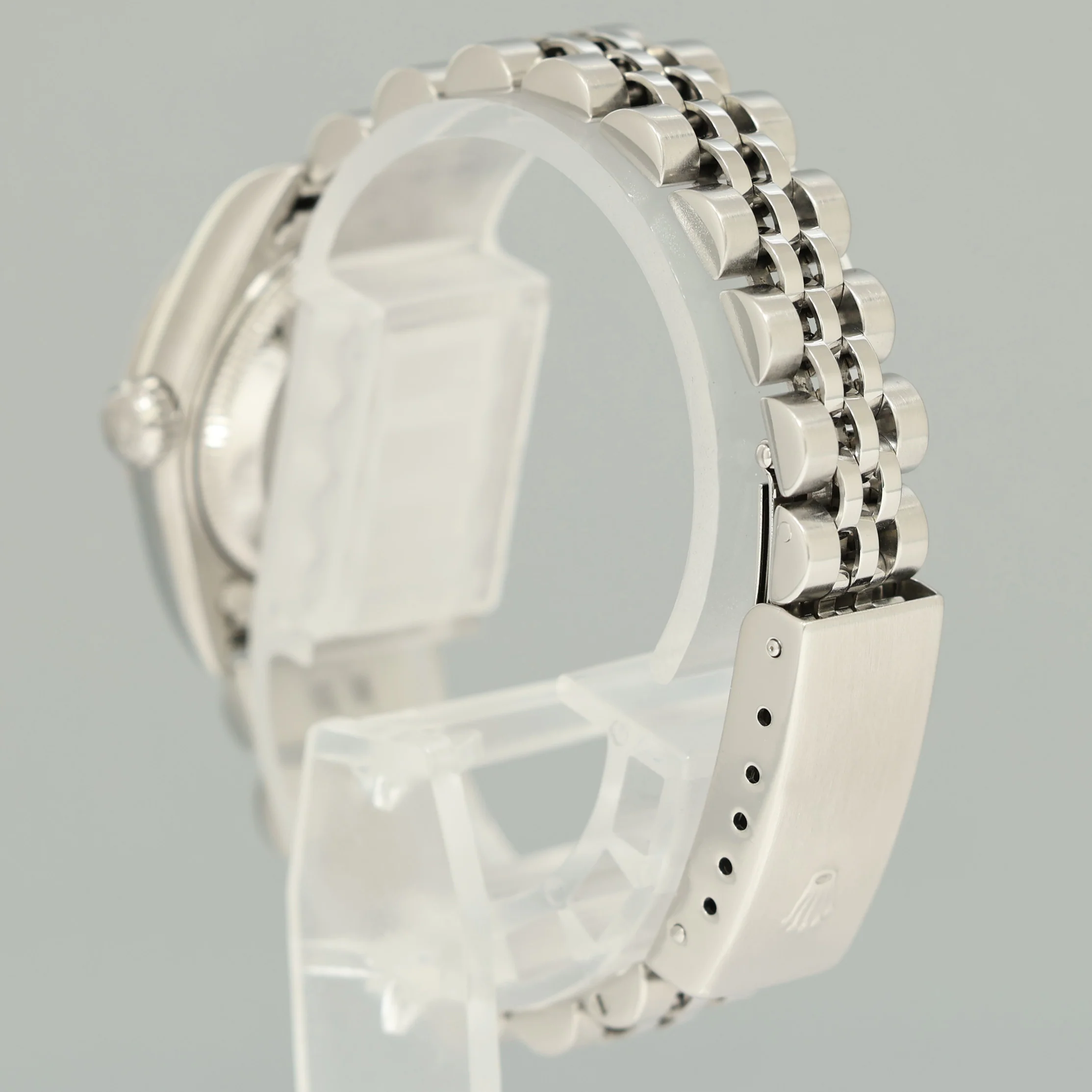 MINT Ladies Rolex 79174 DateJust 26mm Silver Diamond Fluted Bezel Jubilee Watch Box - Image 4