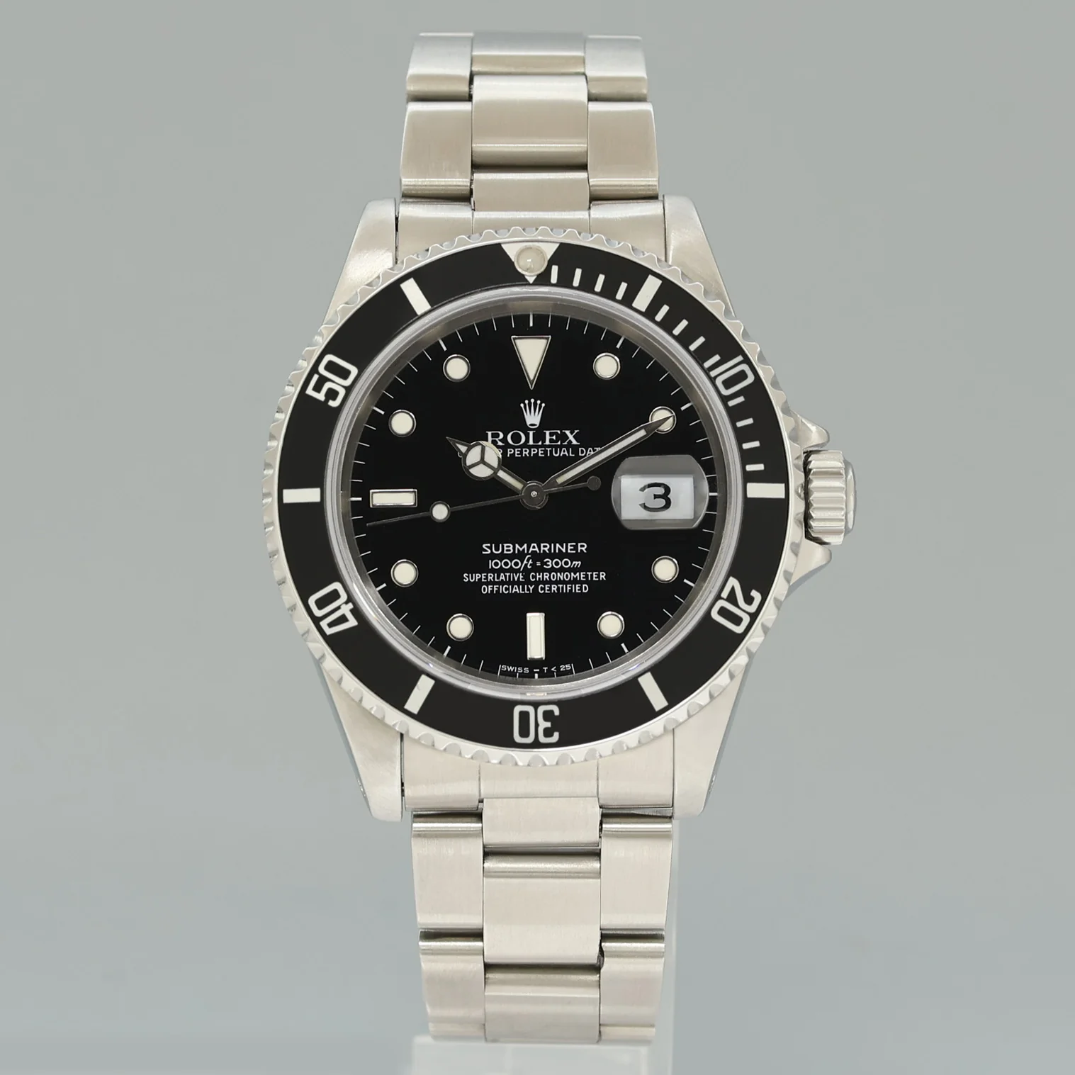 MINT PAPERS 1994 Rolex Submariner Date 16610LN Steel Black Dial 40mm Oyster Watch - Image 2