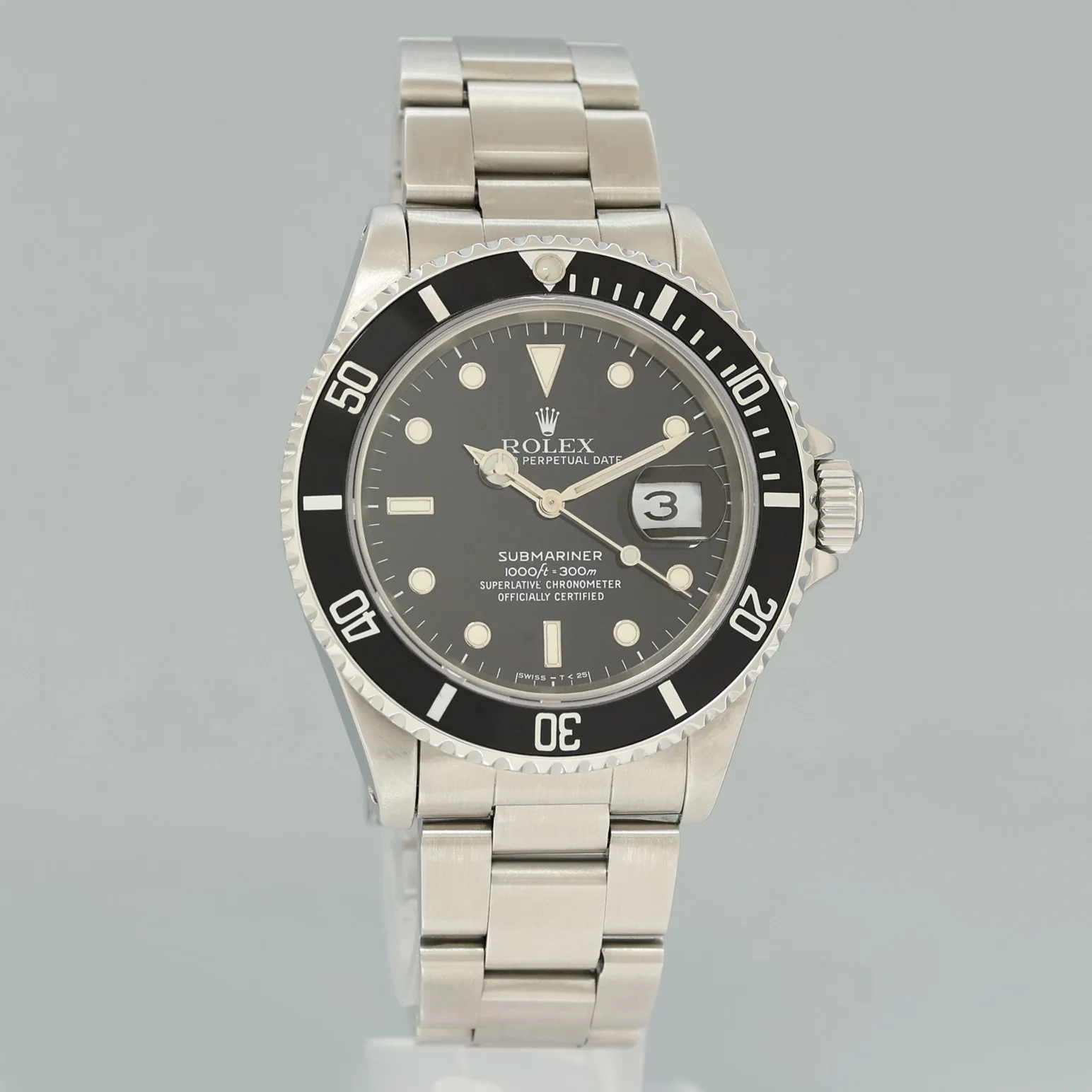 MINT PAPERS 1994 Rolex Submariner Date 16610LN Steel Black Dial 40mm Oyster Watch - Image 3