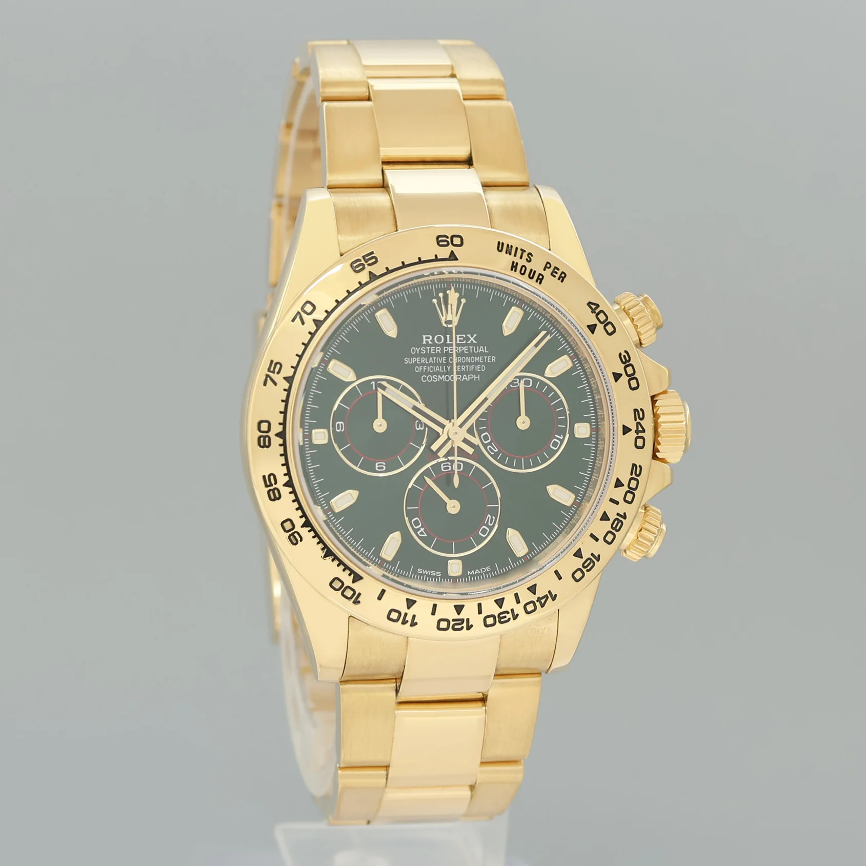 2025 ROLEX CPO PAPERS GREEN DAYTONA Rolex 116508 Yellow Gold John Mayer Watch - Image 3