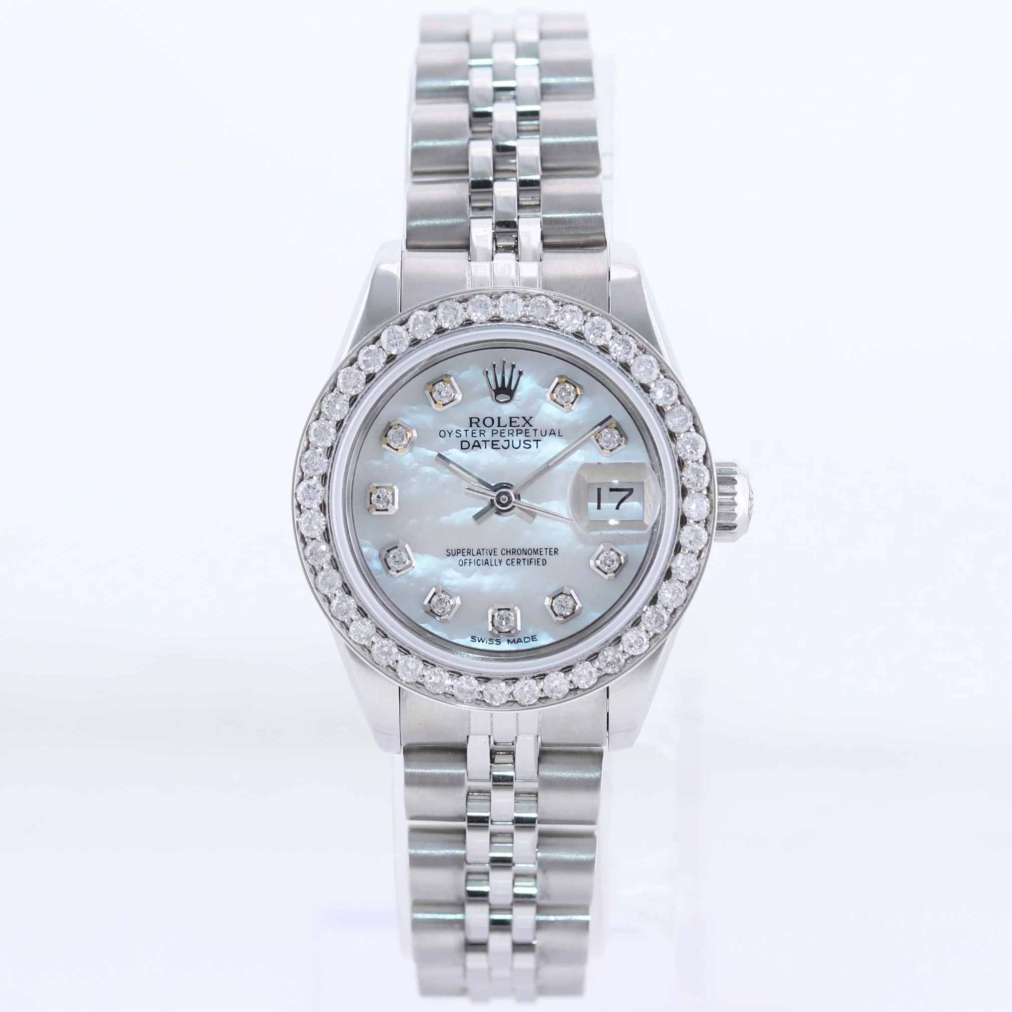 PAPERS PEARL DIAMOND Ladies Rolex DateJust 26mm MOP Bezel 79240 Steel Jubilee Watch - Image 2