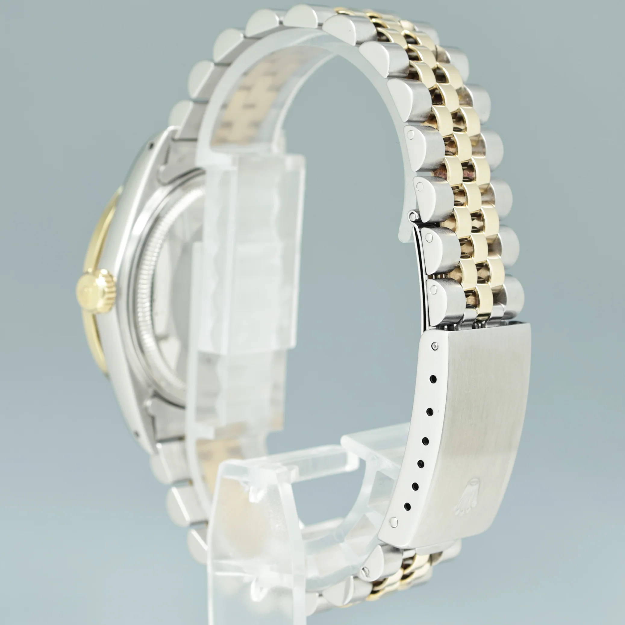 PEARL & DIAMOND BEZEL Rolex DateJust 16013 Two-Tone Yellow Gold Jubilee Watch Box - Image 4