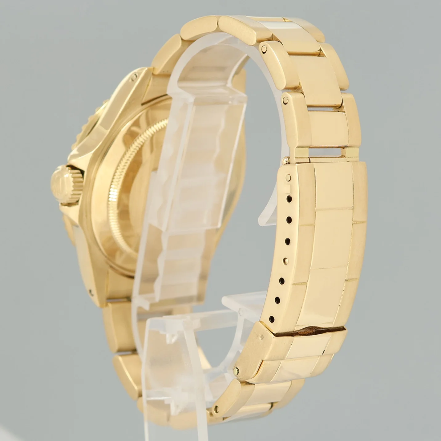 2026 Service Rolex 16618 Submariner Yellow Gold Blue Champagne Serti Diamond Watch - Image 4