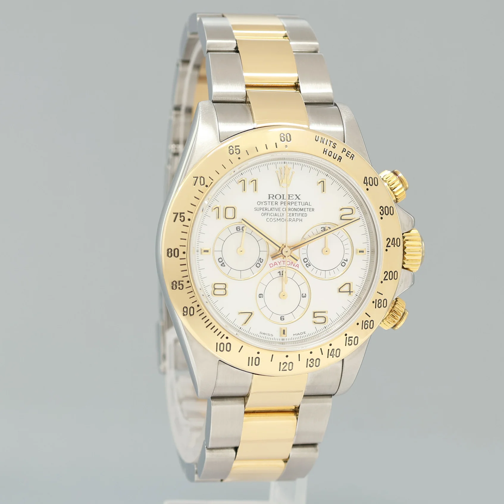1999 MINT Rolex Daytona 16523 Zenith Two Tone Yellow Gold Mother of Pearl Watch Box - Image 3