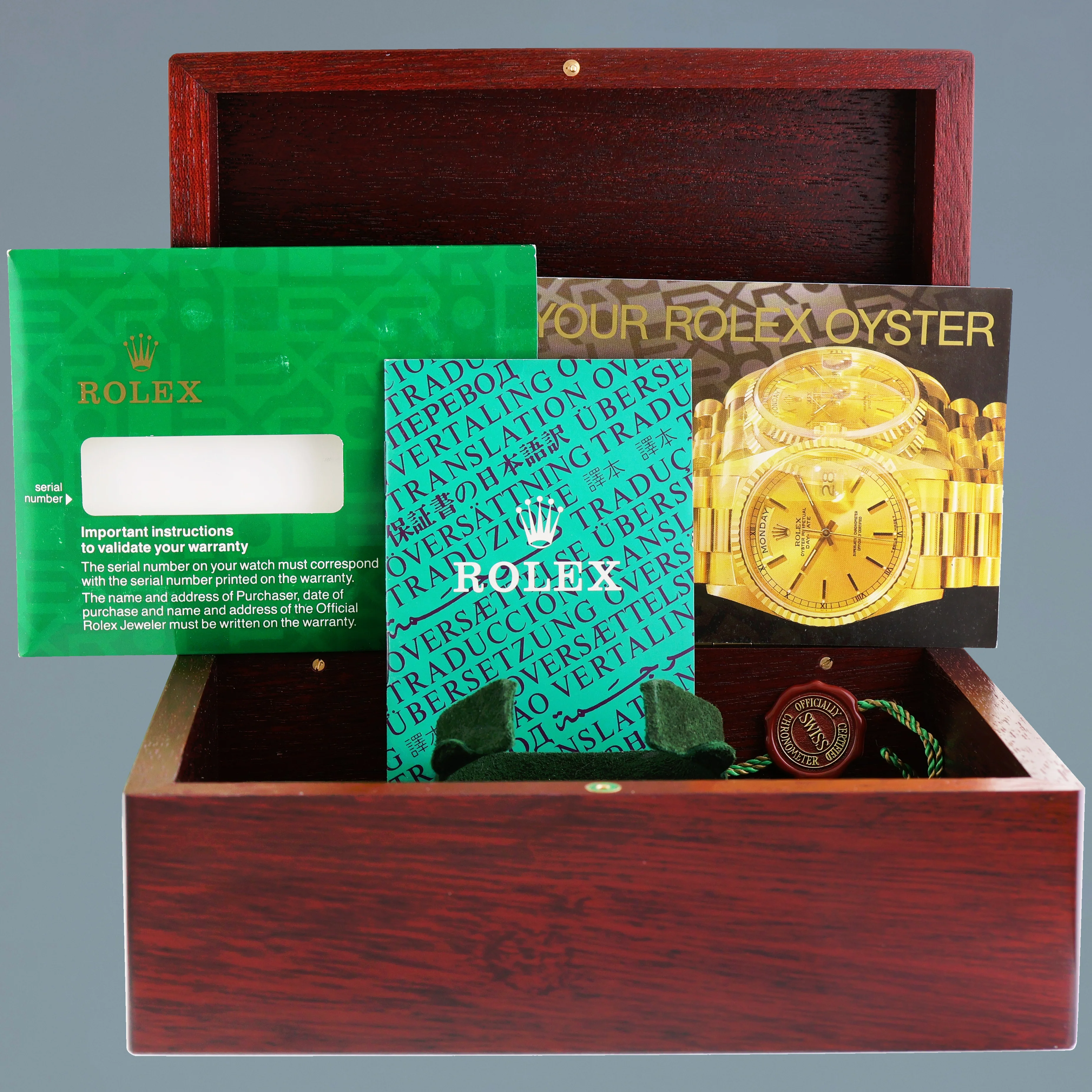 1999 MINT Rolex Daytona 16523 Zenith Two Tone Yellow Gold Mother of Pearl Watch Box - Image 7