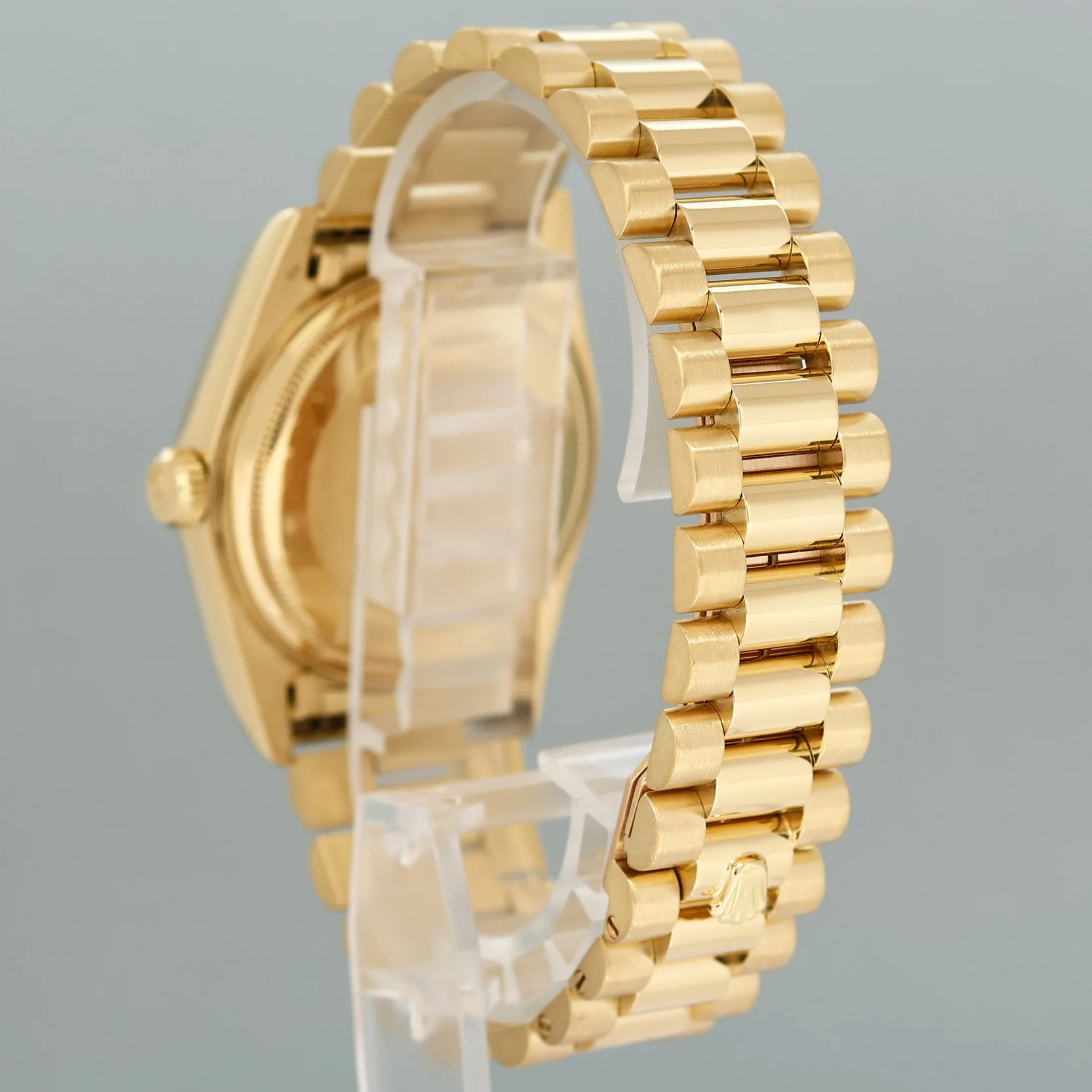 Mint Rolex President Day Date 18038 Quick Set Champagne Diamond Yellow Gold Watch - Image 4