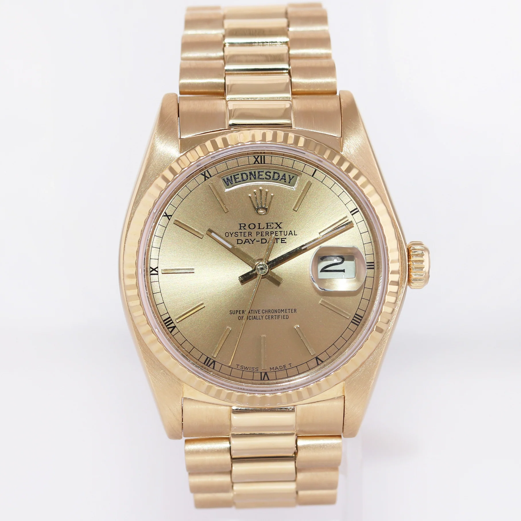 MINT Rolex President Day Date Champagne 18238 Double Quick Set Yellow Gold Watch Box - Image 2