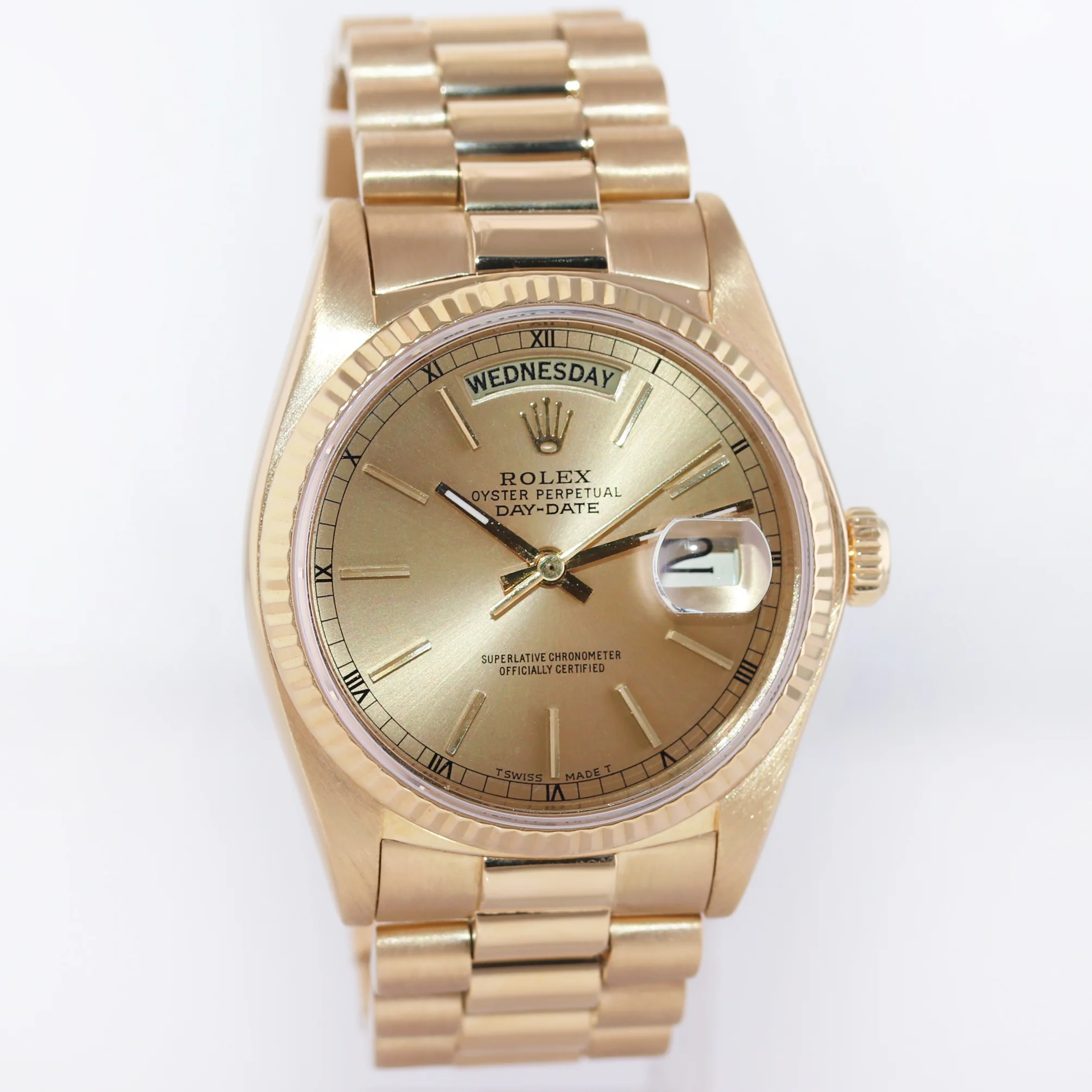 MINT Rolex President Day Date Champagne 18238 Double Quick Set Yellow Gold Watch Box - Image 3
